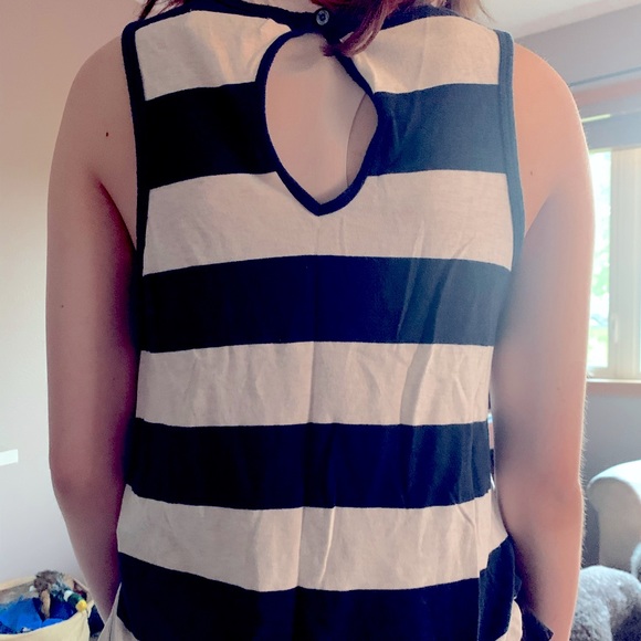 GillyHicks Navy Blue and White Tank Top - Picture 3 of 3